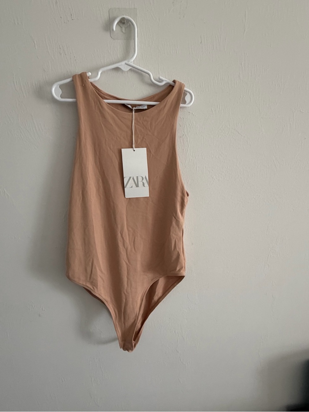 Zara Nude Tan Sleeveless Bodysuit